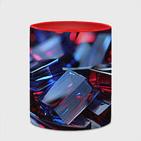 Чашка с принтом «Острые грани прозрачности» (цвет чашки на выбор)