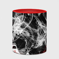 Чашка с принтом «Серый дым узоры» (цвет чашки на выбор)
