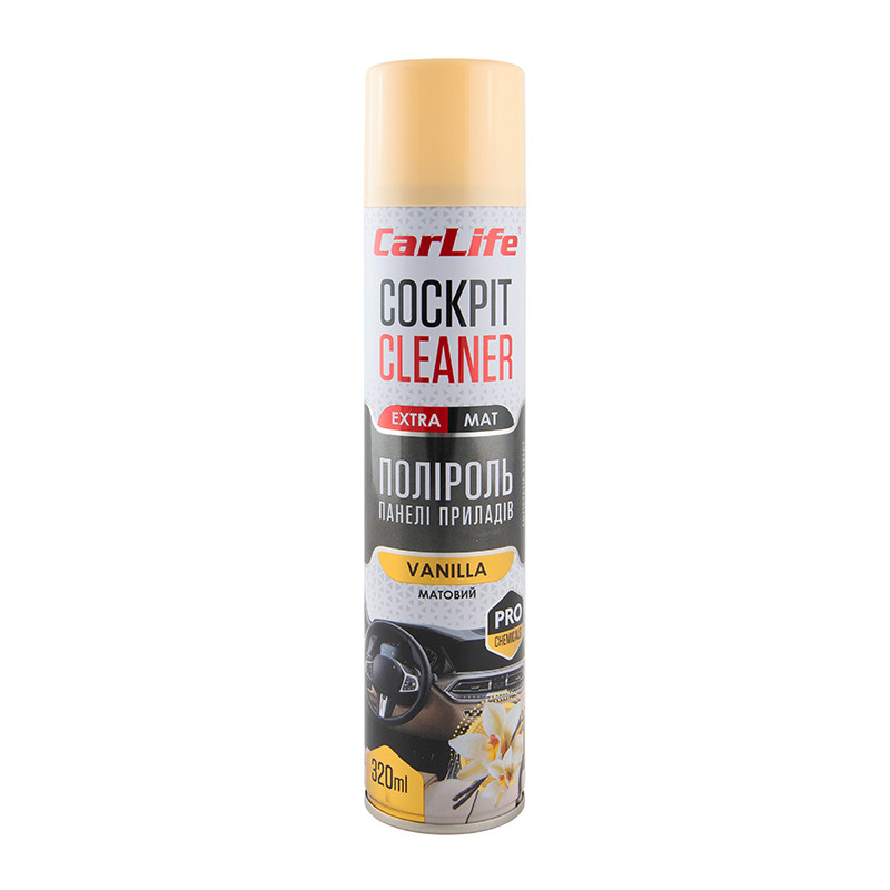 Поліроль CarLife Cockpit Cleaner EXTRA MAT Ваніль 320 мл (CF340)