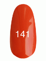 Гель-лак № 141 кольору червоного коррала з теплим оранжевим відтінком.