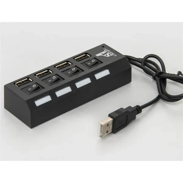USB-хаб 1stCharger HUB1ST20401 Black