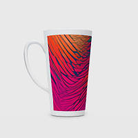 Чашка с принтом Латте «Буйство красок акварелика»