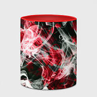 Чашка с принтом «Серые узоры дым » (цвет чашки на выбор)