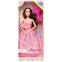 Детская Кукла "Beautiful Girl" Bambi D200-216(Pink) в нарядном платье, Time Toys