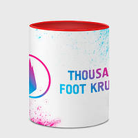 Чашка с принтом «Thousand Foot Krutch neon gradient style по-горизонтали» (цвет чашки на