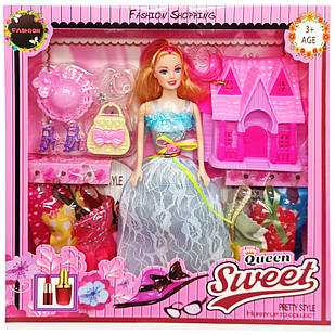 Дитяча лялька з нарядами "Queen Sweet" Bambi 313K44(Blue) з аксесуарами, Time Toys