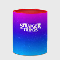 Чашка с принтом «Stranger Things gradient colors» (цвет чашки на выбор)