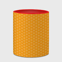 Чашка с принтом «Медовые соты векторные» (цвет чашки на выбор)