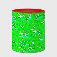 Чашка с принтом «Светло-зеленый камуфляж» (цвет чашки на выбор)