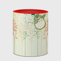 Чашка Тоторо в листве 330 мл (цвет чашки на выбор)