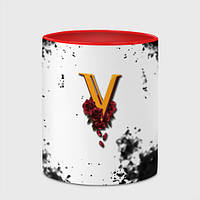 Чашка с принтом «Cyberpunk 2077 группировка Валентинос» (цвет чашки на выбор)