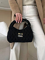 Женская сумка Miu Miu (чёрная) красивая удобная повседневная сумочка AS476