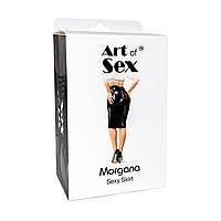 Чорна вінілова спідниця зі шнурівкою Morgana Art of Sex S