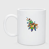 Чашка с принтом керамическая «Майнкрафт»