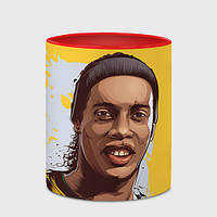 Чашка с принтом «Ronaldinho» (цвет чашки на выбор)