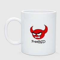 Чашка с принтом керамическая «FreeBSD демон»