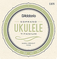 Струны для укулеле D'Addario EJ87S Titamium Soprano Ukulele Strings 28 29 FT, код: 6556562