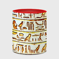 Чашка с принтом «Иероглифы» (цвет чашки на выбор)