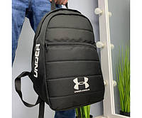 Рюкзак спортивный мужской городской черный Андер Армор Белый значок, молодежный вместительный рюкзак