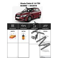 Комплект фільтрів Skoda Fabia II 1.9 TDI (2007-2010) WIX