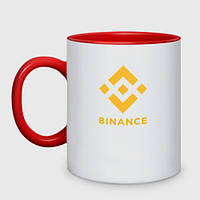 Чашка з принтом керамічний «Binance Бінанс биржа» (колір чашки на вибір)