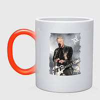 Чашка с принтом хамелеон «James Alan Hetfield - Metallica vocalist» (цвет чашки на выбор)