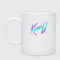 Чашка с принтом керамическая «Кизару неон лого Kizaru neon logo»