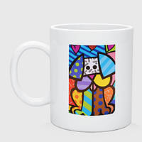 Чашка з принтом керамічний «Надійне кохання Romero Britто»