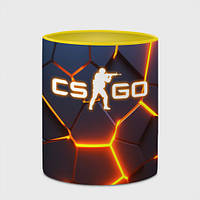 Чашка с принтом «CS GO КС Го 3D плиты» (цвет чашки на выбор)