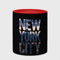 Чашка с принтом «New York City - USA» (цвет чашки на выбор)