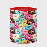 Чашка з принтом «Пончики глазуровані» (колір чашки на вибір)