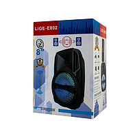 Колонка музична портативна Bluetooth 8" LIGE-E802
