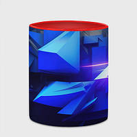Чашка с принтом «Black blue background abstract» (цвет чашки на выбор)