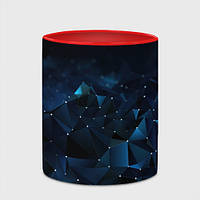 Чашка с принтом «Синие мелкие частицы калейдоскоп » (цвет чашки на выбор)