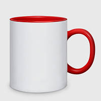 Чашка с принтом двухцветная «Попай - моряк » (цвет чашки на выбор)