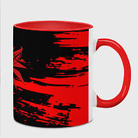Чашка с принтом «The witcher лого ведьмака краски» (цвет чашки на выбор)