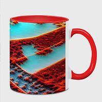 Чашка с принтом «Крыло стрекозы крупная текстура» (цвет чашки на выбор)