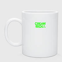 Чашка с принтом керамическая «Cream Ibiza»