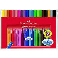Фломастеры Faber-Castell Grip 20 цветов трехгранные IP, код: 7590796