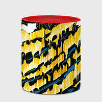 Чашка с принтом «Субстанция и жёлтые полосы» (цвет чашки на выбор)