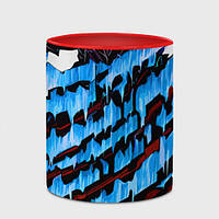 Чашка с принтом «Субстанция и синие полосы» (цвет чашки на выбор)