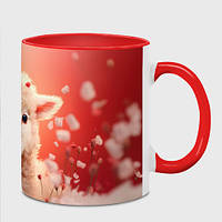Чашка с принтом «Милая влюбленная овечка» (цвет чашки на выбор)