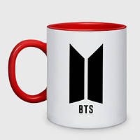 Чашка с принтом двухцветная «BTS army» (цвет чашки на выбор)