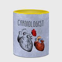 Чашка с принтом «Сердце и кардиолог» (цвет чашки на выбор)