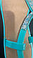 Босоніжки жіночі бірюзові Б1565 Уцінка (читайте опис), фото 7