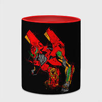 Чашка з принтом  «Бойові роботи Євангеліон» (колір чашки на вибір)