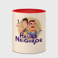 Чашка с принтом «Hello Neighbor» (цвет чашки на выбор)