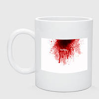 Чашка с принтом керамическая «I'm fine halloween blood costume»
