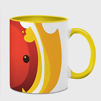 Чашка с принтом «Огненный слайм-мини версия» (цвет чашки на выбор)