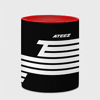 Чашка с принтом «Стилизованный под черный флаг Ateez» (цвет чашки на выбор)